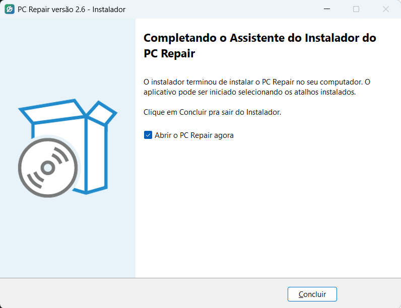 Instalação do PC Repair